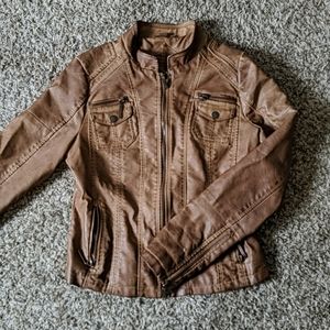 Sz Medium faux leather Jacket